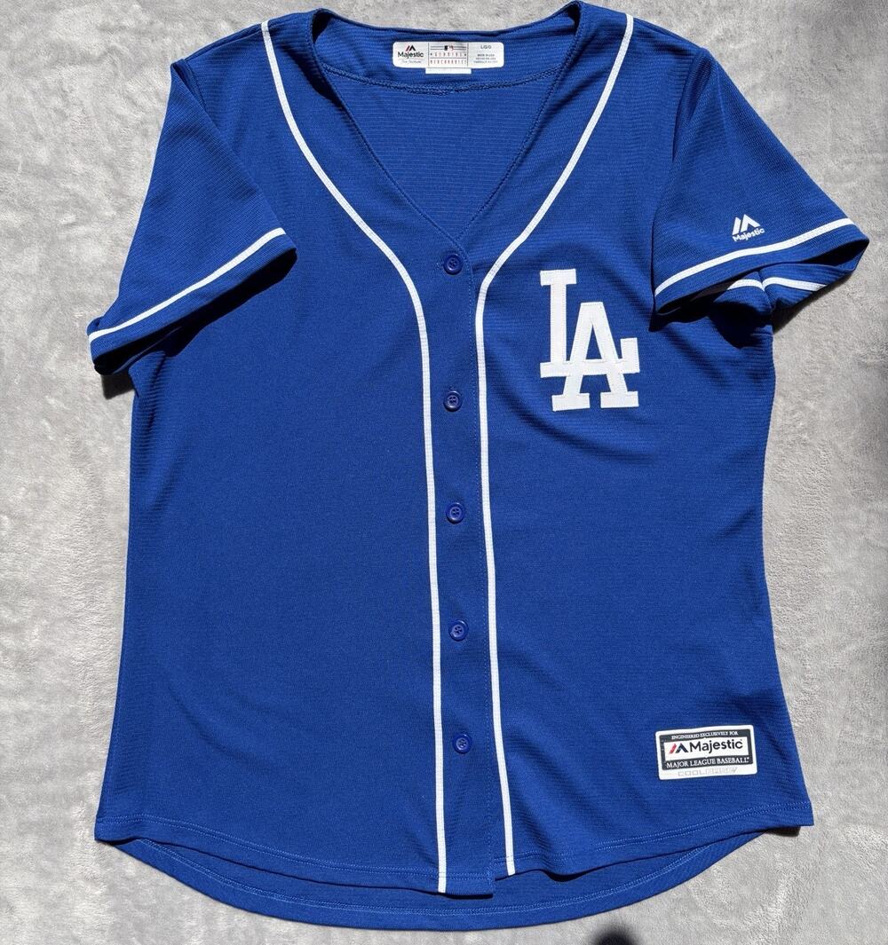 Los Angeles Dodgers Majestic Jersey Blank Baseball Coolbase MLB Women's Large